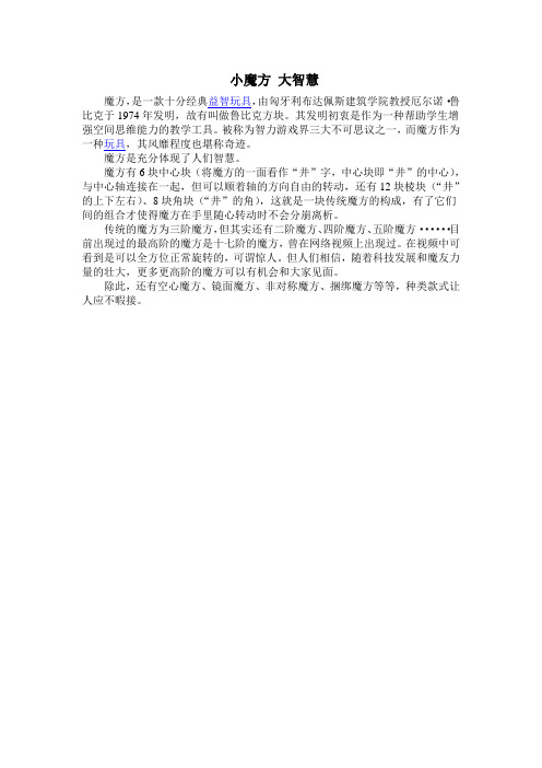 小魔方 大智慧