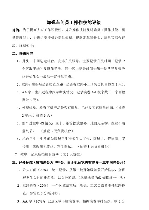 加弹技能操作定档方案