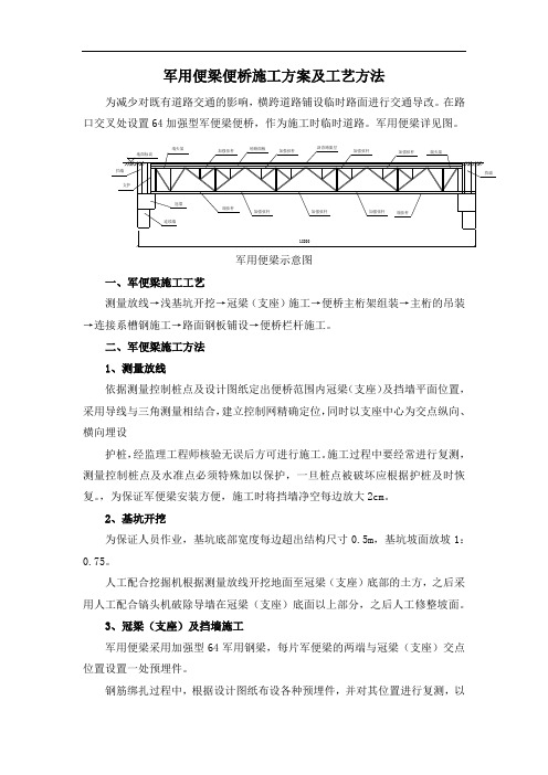 军用便梁便桥施工方案及工艺方法