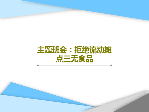 主题班会：拒绝流动摊点三无食品共29页文档