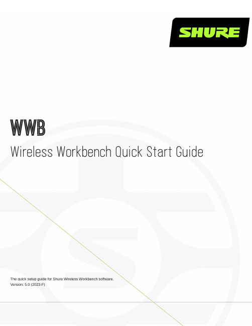 Shure WWB Wireless Workbench Quick Start Guide