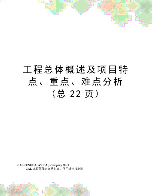 工程总体概述及项目特点、重点、难点分析