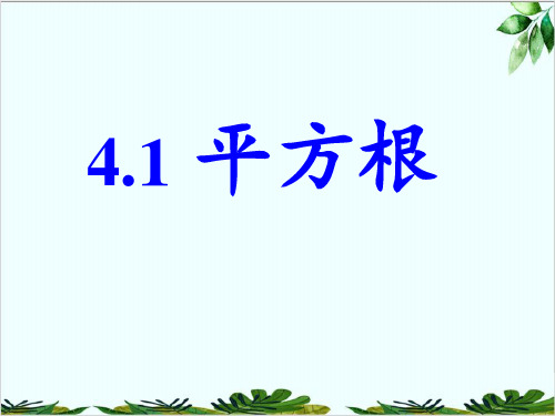 苏科版数学八年级上册平方根精品课件PPT6