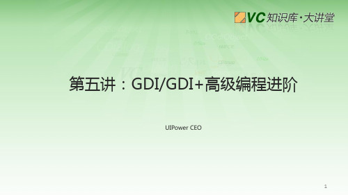 GDI GDI 从入门到精通第五讲资料PPT课件