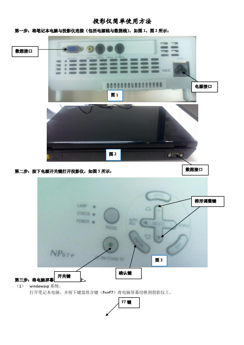 投影仪使用方法