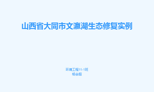 山西省大同市文瀛湖水库修复实例