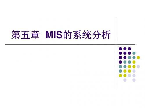 5 MIS的系统分析