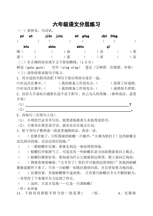 苏教版小学数学六年级课课练习题 (281)
