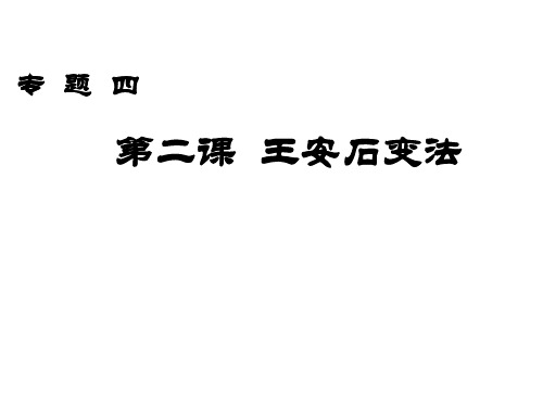 人民版历史选修一4.1 积贫积弱的北宋课件