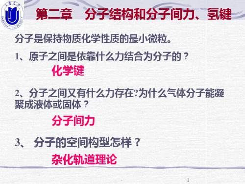 第二章分子结构和分子间力、氢键PPT课件