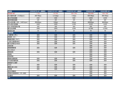华为USG6300E系列新一代防火墙规格清单(渠道版)