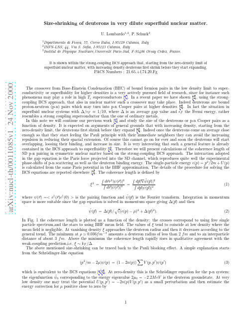 Size-shrinking of deuterons in very dilute superfluid nuclear matter