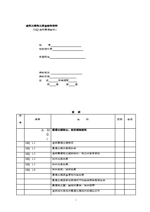 江苏省建筑幕墙验收资料[部分表格带实例]版