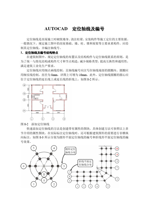 AUTOCAD  定位轴线及编号