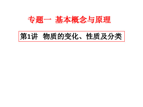 鲁教版九年级化学下册专题复习一基本概念和原理 (1)课件 (共16张PPT)