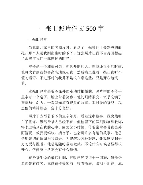 一张旧照片作文500字 (2)