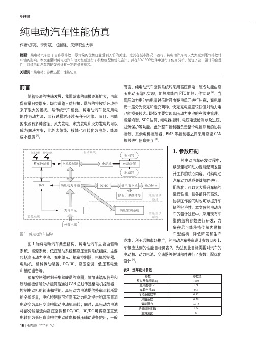 纯电动汽车性能仿真