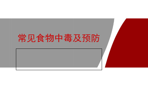 常见食物中毒及预防PPT课件