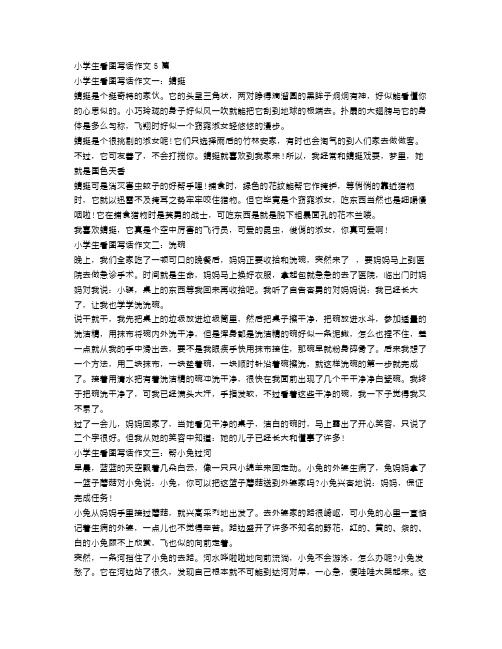 小学生看图写话作文5篇