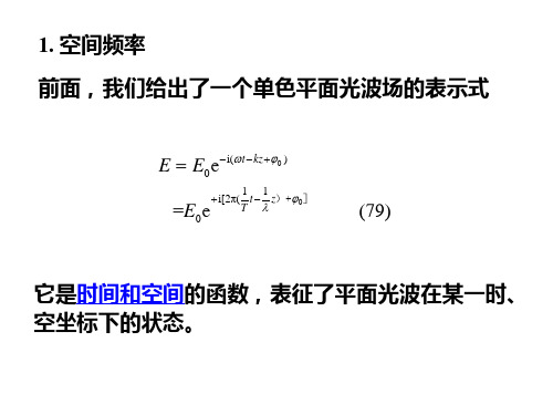 光波空间频率与空间频谱