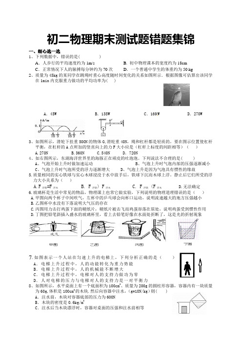 八下物理期末错题集.概要