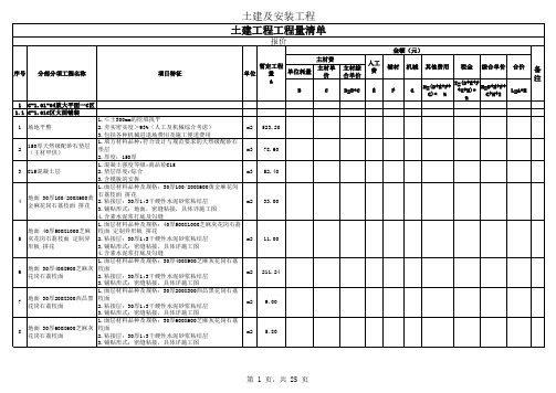 报价单-安装工程投标报价清单