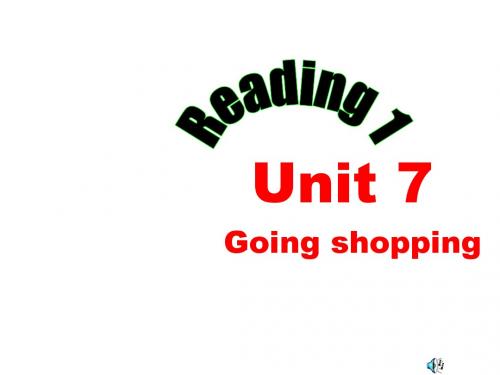 牛津七年级英语上册课件：Unit7 Reading I课件