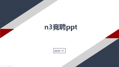 n3竞聘ppt