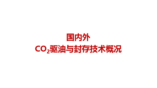 国内外CO2驱油与封存技术概况