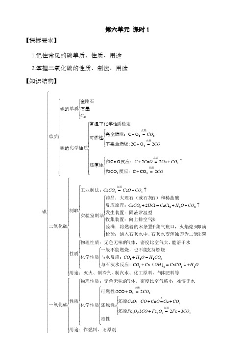 初三化学一轮复习第六单元教案