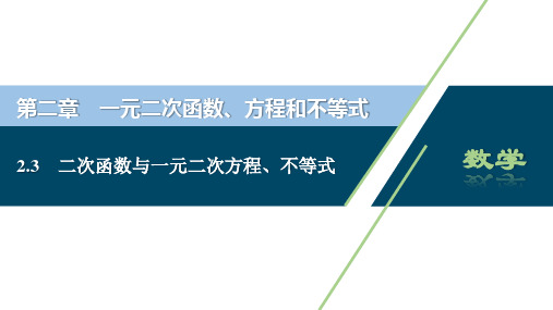 2.3二次函数与一元二次方程、不等式(共49张PPT)