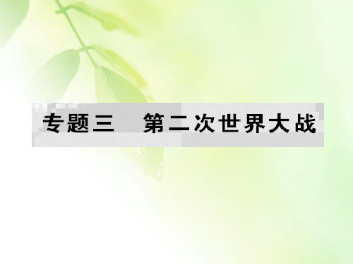 2019-2020学年人民版高中历史选修三课件：专题3 第二次世界大战 四