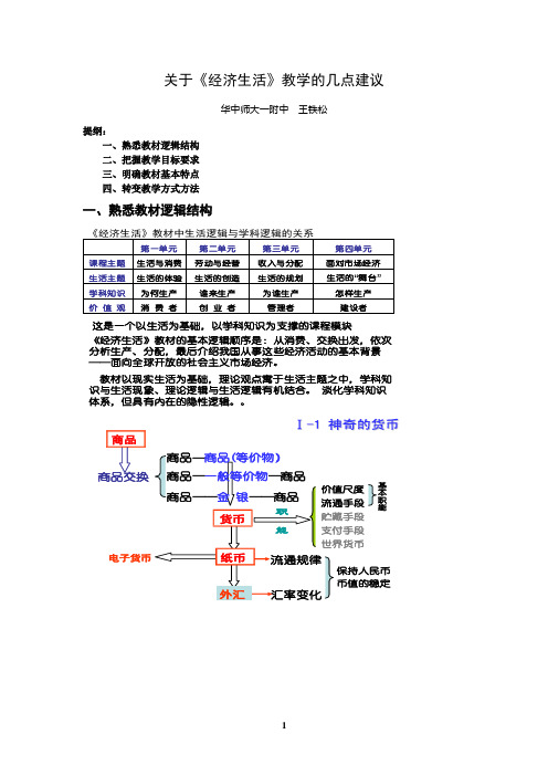 《经济生活》教学建议(王铁雄)