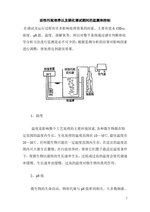 0471.活性污泥培养以及驯化调试期间的监测和控制