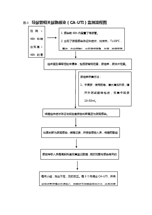 导尿管相关尿路感染(CA-UTI)监测流程图