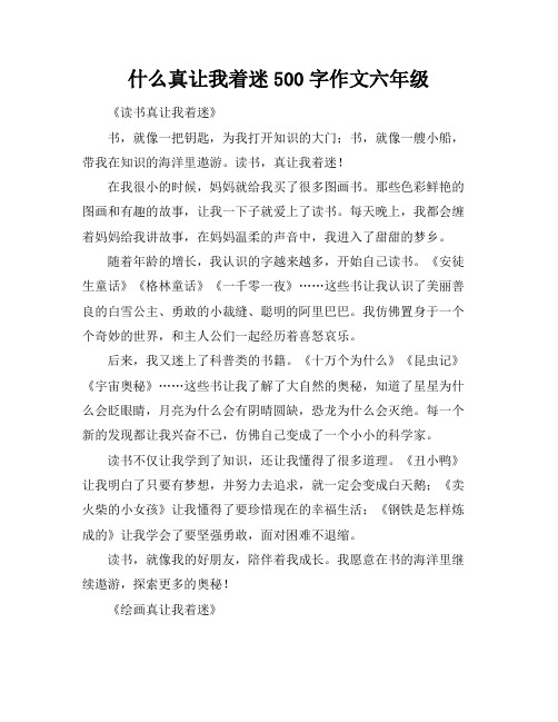 什么真让我着迷500字作文六年级