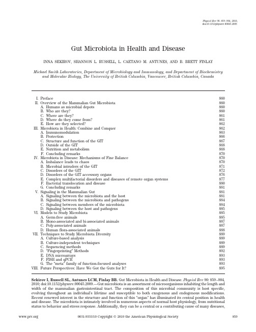 Gut Microbiota in Health and Disease