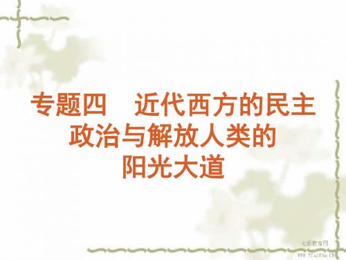 历史高考专题复习人民版专题4-近代西方的民主政治与解放人类的.