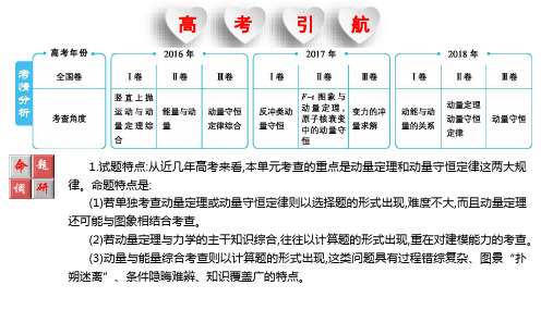 2020届高考物理总复习： 动量第1讲动量与冲量 动量定理