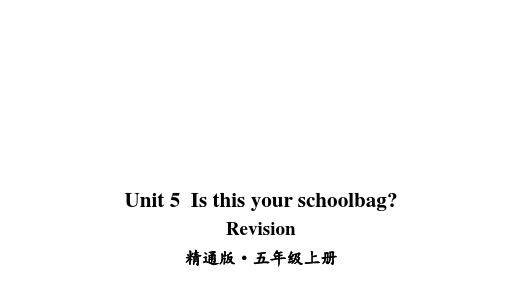 人教精通版小学英语(三起)五年级上册Revision (6)教学课件