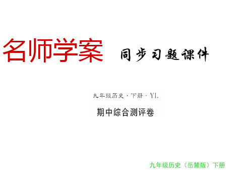 九年级历史下册岳麓版同步习题课件：期中测评卷(共13张PPT)