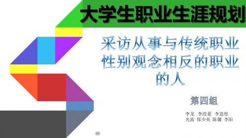 大学生职业生涯规划 第四组 展示