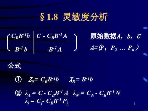 18灵敏度分析(运筹学)