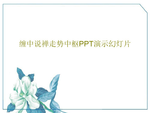 缠中说禅走势中枢PPT演示幻灯片20页PPT