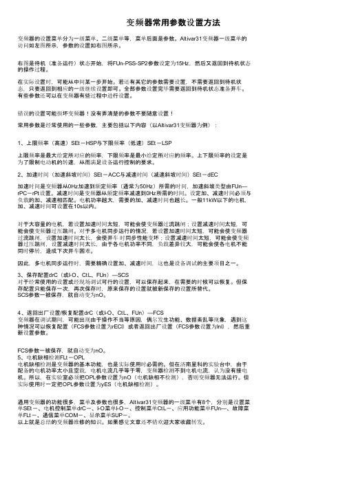 变频器常用参数设置方法