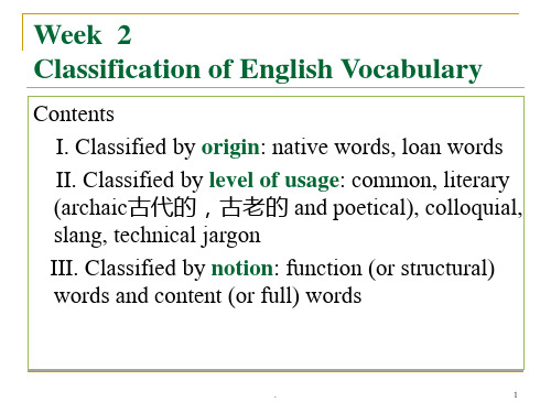 Week-2-classification-of-English-vocabularyPPT课件