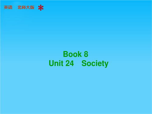 高三英语(北师大版 通用)总复习配套课件book 8 Unit 24 Society