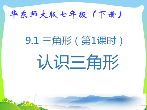 【最新】华师大版七年级数学下册第九章《9.1 三角形(1)》公开课课件.ppt