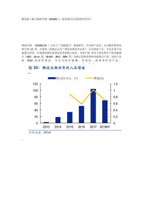 掘金新三板之锦波生物