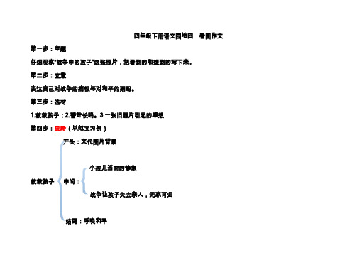 四年级下册第四单元看图作文